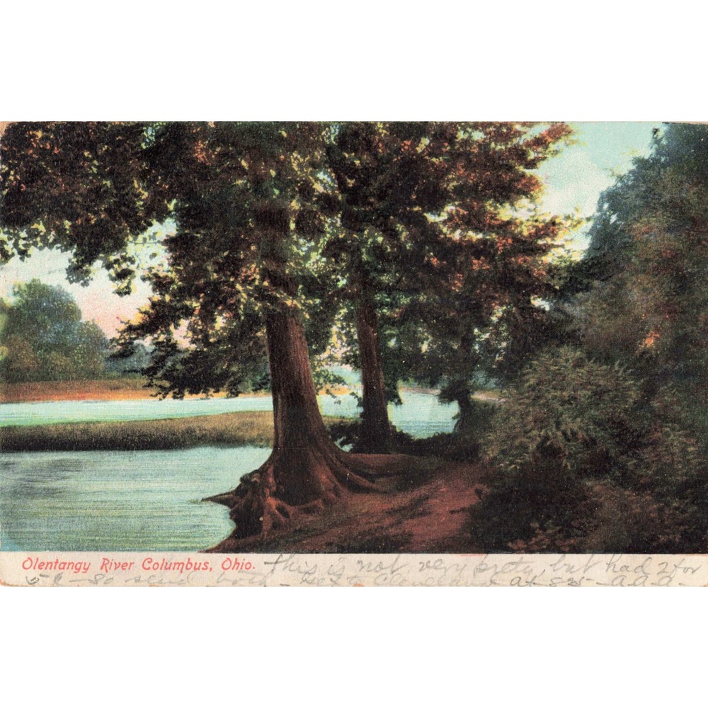 Columbus Ohio OH Olentangy River Landscape Antique Postcard Divided Back c1909